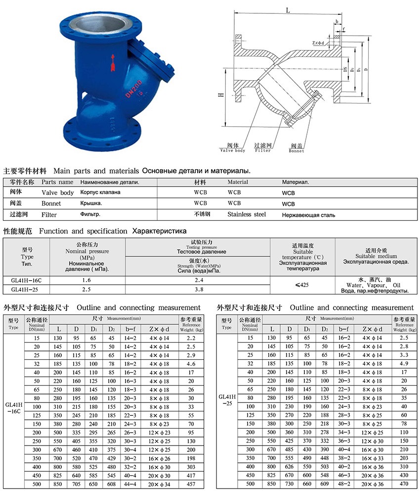 Filter Valve - Product Parameters-1